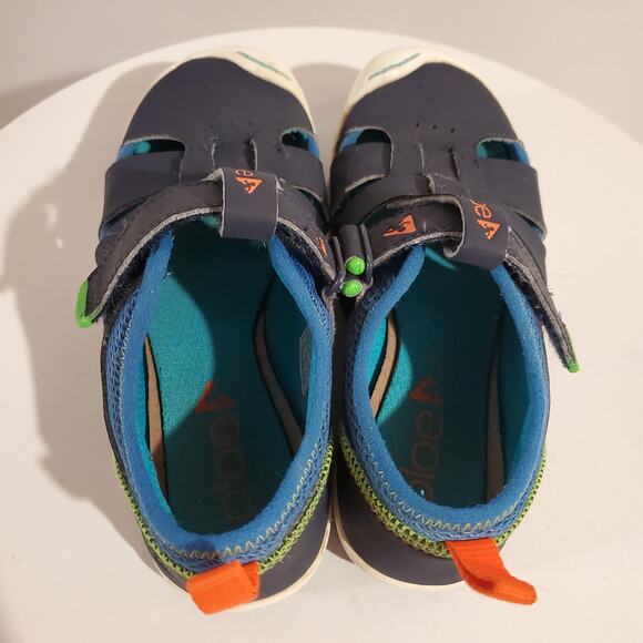 Plae Sam 2.0 Kids Fisherman Sandals Size 13 Navy Blue Hook & Loop Strap Comfort - Picture 6 of 10